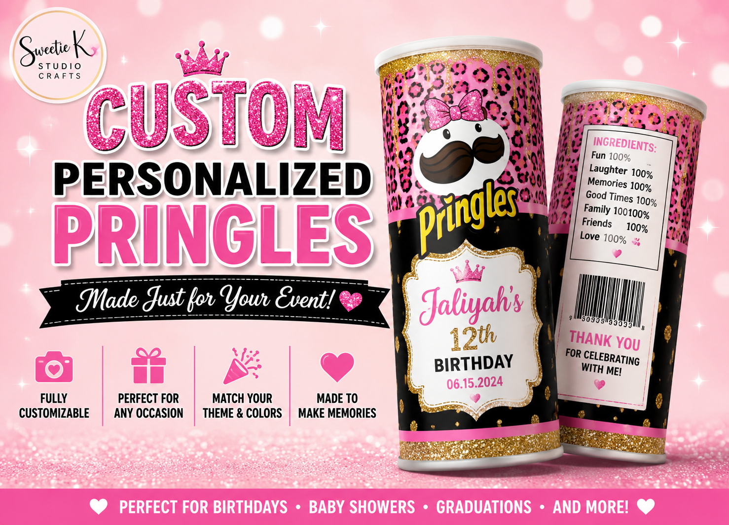 Custom Personalized Pringles