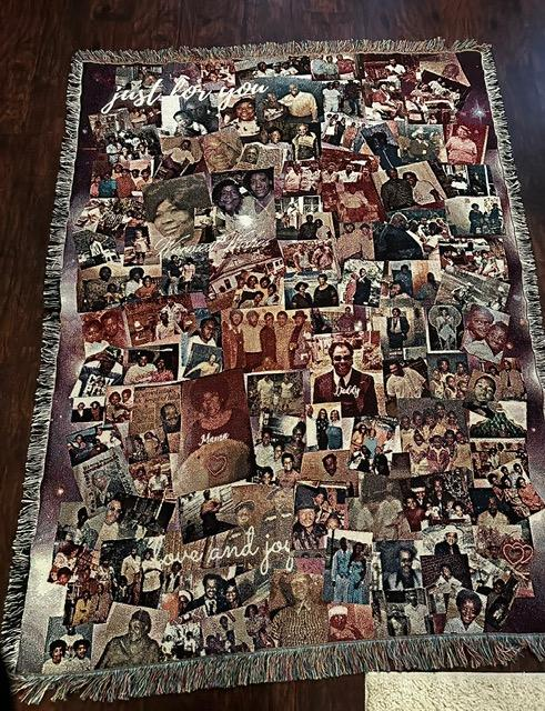 Memorial photo tapestry keepsake